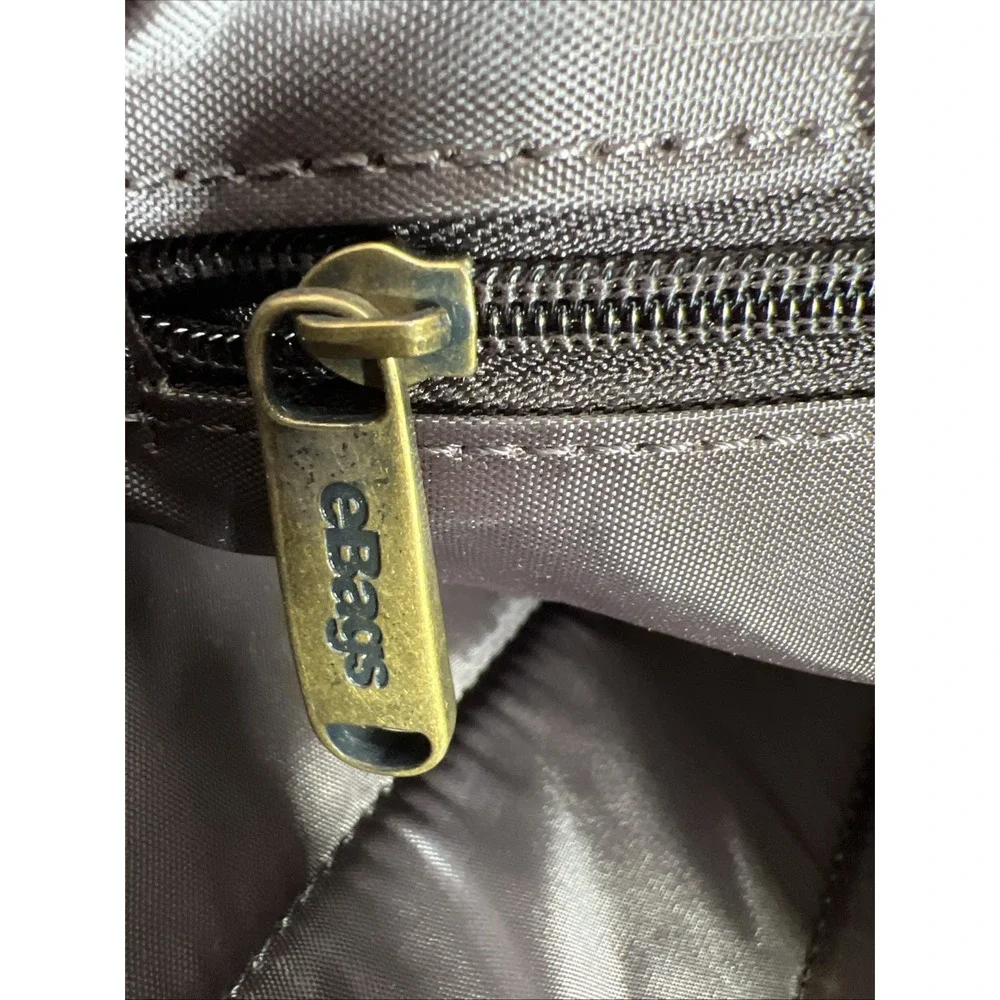 eBags Brown Crossbody Computer Messenger Travel Organizer Multi-Pocket Bag